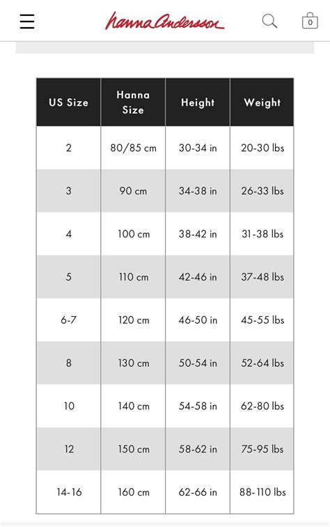 Hanna andersson size chart. Hanna Andersson's Kids size chart ensures you choose the right size. A definitive guide for converting centimeters (CM) to US sizes by using the Hanna Andersson Kids size guide. 