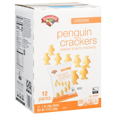 Hannaford Penguin Baked Cheddar Crackers 6.6 Oz. Crackers