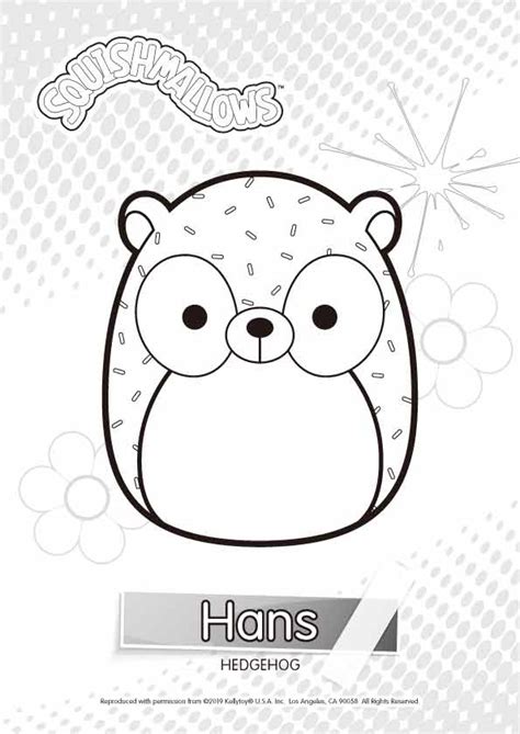 Hans from Squishmallows Coloring Pages