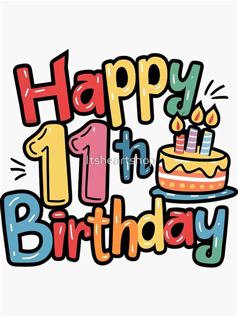 Happy 11th Birthday Printable