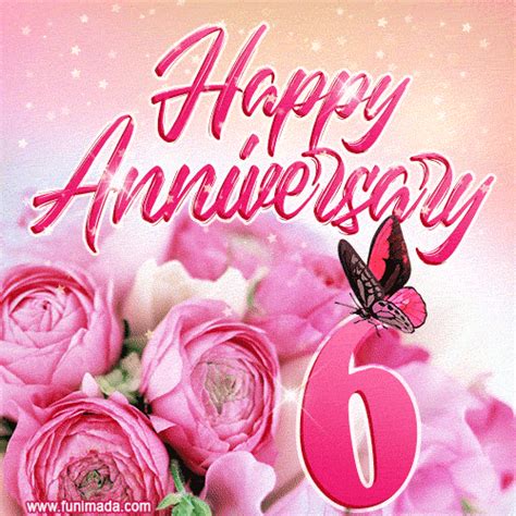 Happy 6th month anniversary gif. Original designer Happy Anniversary animated GIF images - download for free. Hearts, flowers, confetti and sparkles images as well as gifs with numbers. 