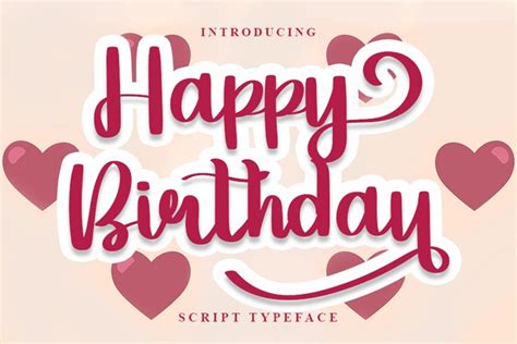 Happy Birthday Cute Script Font