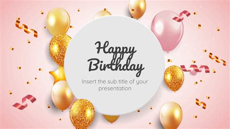 Happy Birthday Free PowerPoint Template Google Slides Theme