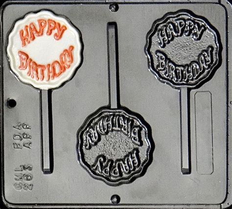 Happy Birthday Lollipop Chocolate Candy Mold …