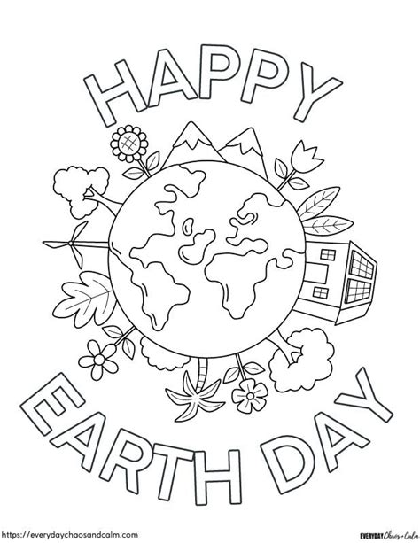 Happy Earth Day Coloring Pages