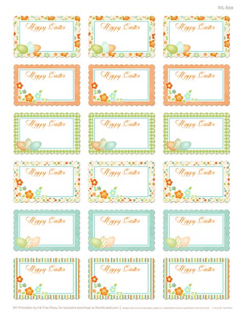 Happy Easter Holiday Labels Free Printable Labels Templates Label Design Worldlabel Blog