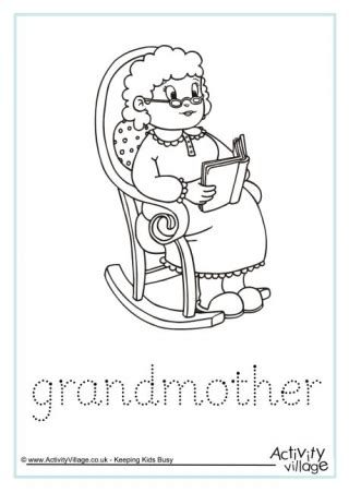 Happy Grandparents Day Grandma Worksheet - Cursive