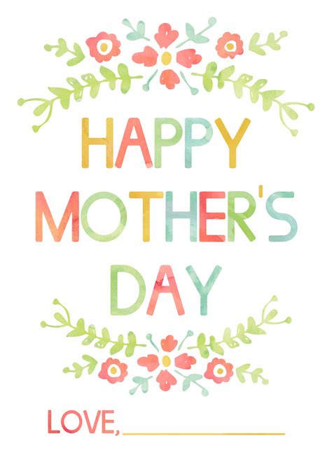 Happy Mothers Day Free Printables