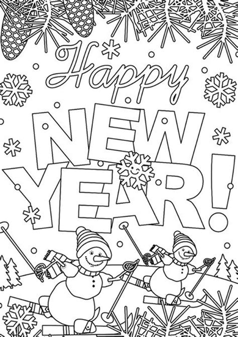 Happy New Year Coloring Pages Free Coloring Pages