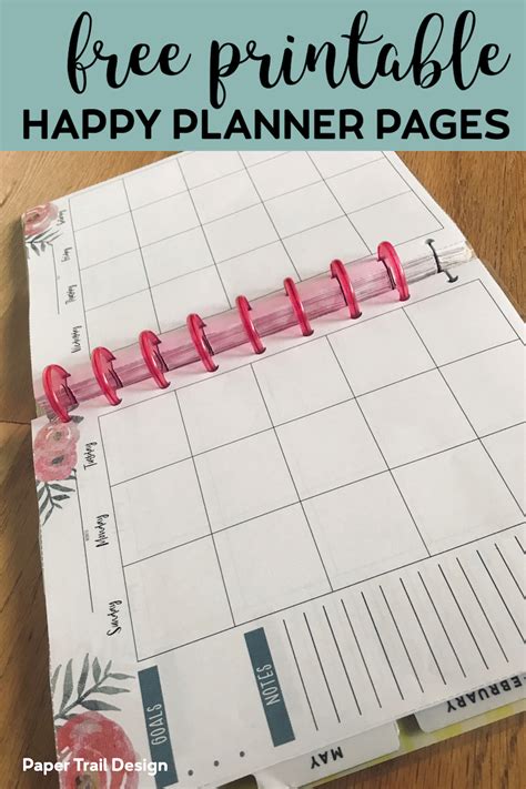 Happy Planner Printables Pages