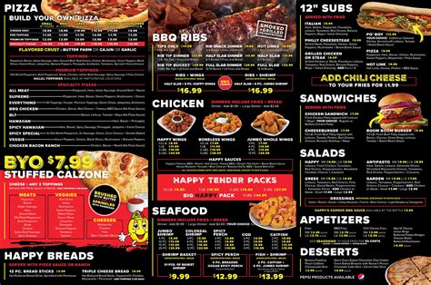 Happy S Menu With Prices