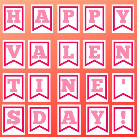 Happy Valentines Day Banner Printable Printable Word Searches