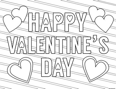 Happy Valentines Day Coloring Printable