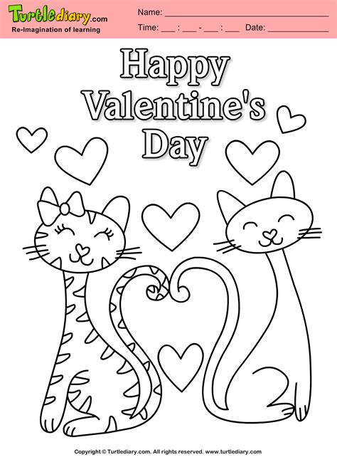 Happy Valentines Day Coloring Shee