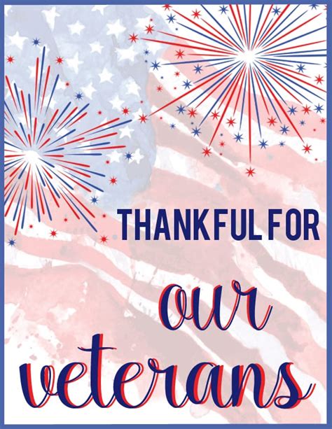 Happy Veterans Day Cards Printable