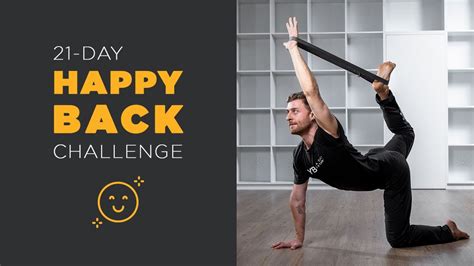 Happy back challenge review. A HAPPY BACK Knee-to-chest stretch 1 1. Lie on your back with your knees bent and your feet flat on the floor. 5. Return to the starting position. 6. Repeat with both legs at the same time. Repeat each stretch two to three times — preferably once in the morning and once at night. 2. Using both hands, pull up one knee and press it to your chest. 