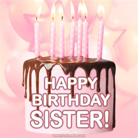 Download Happy Birthday Sister Music Notes GIF for free. 