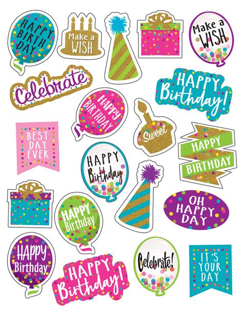 Jellybaby Happy Birthday Stickers Gift Ta