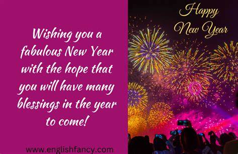 Happy new year wishes in english. .  ...