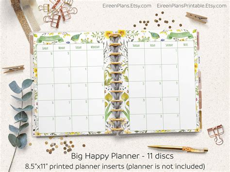 Stay on top of your busy schedule with help from the 2024 Happy Planner Monthly/Weekly Classic Happy Planner. The disc-bound design makes it simple to customize the page layout, while spacious weekly and monthly spreads give you ample room to plan. Boasts 2 pages per week with lined daily blocks. Includes 2 pages per month with spacious daily ...
