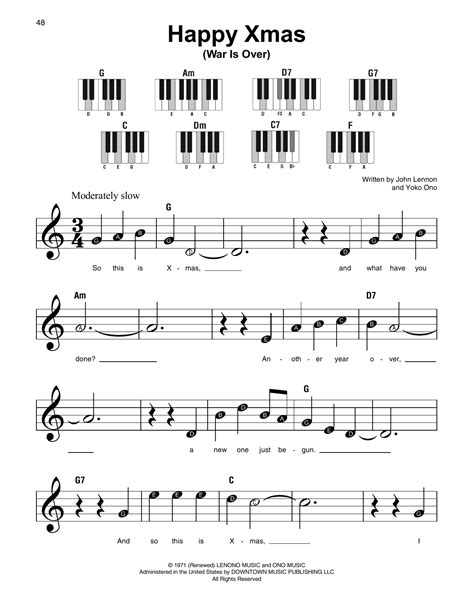 Happy xmas war is over easy piano sheet. - Briggs and stratton 18hp vanguard engine manual.