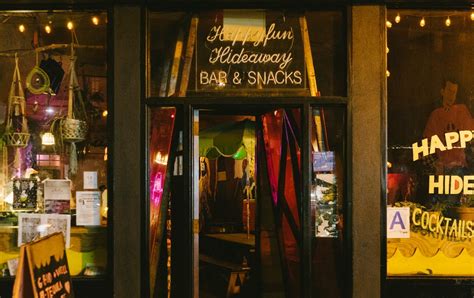 Happyfun hideaway. Happyfun Hideaway. Bar in Bushwick. been there. wishlist. LGBTQ-friendly. Bar. Wacky and low-key at the same time, Happyfun Hideaway in Brooklyn gives the neighborhood … 