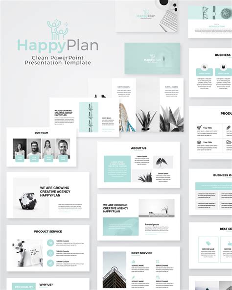 Happyplan Minimal Presentation PowerPoint Template Powerpoint