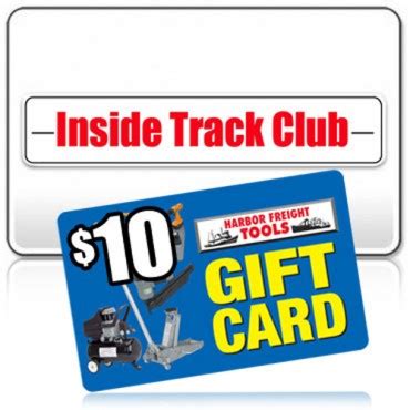 Harbor Freight Inside Track Club 10 Gift Card