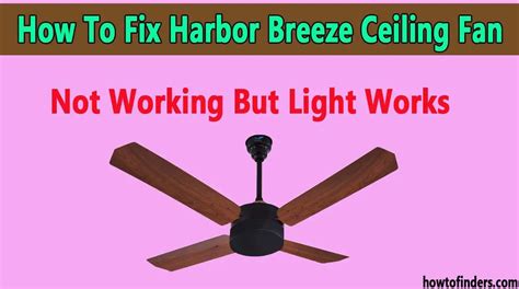 Harbor breeze fan not working but light works. If the lights in your Harbor Breeze ceiling fan work but the light kit doesn’t, then you’ll need to replace the conversion kit. First, take down the old light kit and … 