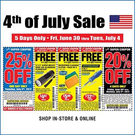 Harbor freight 4 july sale. For any difficulty using this site with a screen reader or because of a disability, please contact us at 1-800-444-3353 or cs@harborfreight.com.. For California consumers: more information about our privacy practices.more information about our privacy practices. 