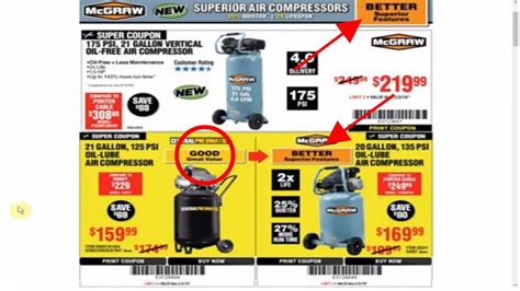 Harbor freight air compressor coupon. Harbor Freight Coupons - Get 20% off deals, instant savings, and more with our Harbor Freight Tools app. Harbor Freight Tools is America's leading retailer of quality tools at the lowest prices. Harbor Freight carries over 4,000 products, specializing in air compressors, generators, wrenches, drills, saws, hand tools, tool storage, welding ... 