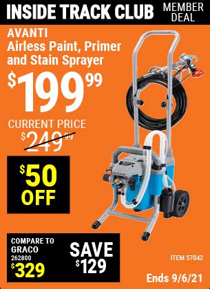 Buy our Krause & Becker Airless Paint Sprayer Kit for only $169.99 with coupon code 35556343, now through 10/5/2019. The coupon is good at your local Harbor Freight store and online at HarborFreight.com. See the coupon for full details. Get the power to tackle your biggest weekend projects with this airless paint sprayer.. 