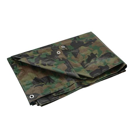 Harbor freight camo tarp. This extreme heavy duty 12 ft. x 20 ft. tarp provides exceptional protection for equipment, tools, and other materials. Made with 14 x 14 mesh of double-laminated polyethylene fiber, the tarp is designed to withstand rain, snow, and especially sun with its silver reflective color that keeps the items underneath cooler compared to conventional ... 