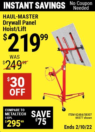 Dec 22, 2023 · Drywall ceiling lift harbor freight Haul-master drywall panel hoist / lift for $199.99 – harbor freight coupons The best drywall lifts, including 11-foot drywall lifts and 16-foot Drywall ... 22 Dec 2023. Offerup drywall Panellift® drywall lift model 439 time for a chainge flyer by telpro Amazon.co.uk ... Drywall lift haul hoist panel master ...