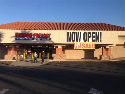 The Harbor Freight Tools store in Mesa (Store #3534) is located at 6912 E Hampton Ave., Mesa, AZ 85209. Our store hours in Mesa are 8 a.m. to 8 p.m. Mondays through Saturdays, and from 9 a.m. to 6 p.m. on Sundays. The telephone number for the Harbor Freight store in Mesa (Store #3534) is (602) 854-6808. The 17,000-square-foot Harbor Freight .... 