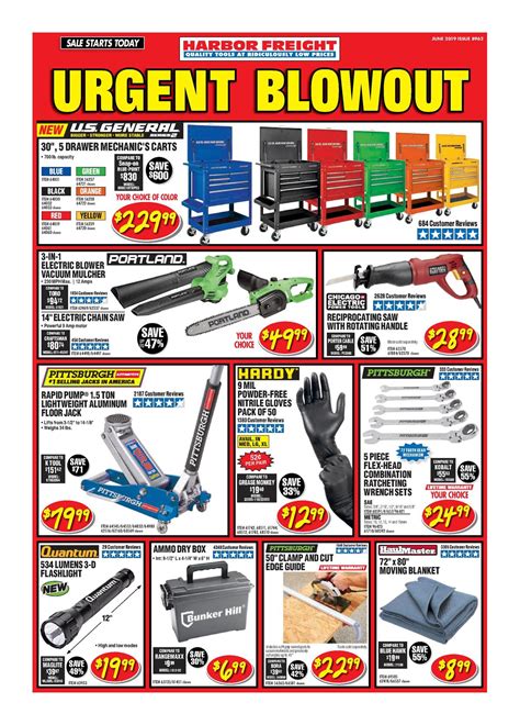 Weekly Ad & Flyer Harbor Freight Tools. Active. Harbor Freight Tools; Mon 05/13 - Sun 05/26/24; View Offer. Active. Harbor Freight Tools Instant Savings; Tue 04/16 - Thu 06/06/24; View Offer. View more Harbor Freight Tools popular offers. Show offers. Phone number. 918-772-9292. Website. www.harborfreight.com.. 