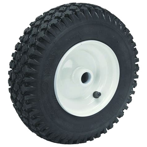 Corrosion-resistant, 12" steel wheel features 