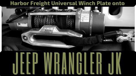 Harbor freight winch mount jk.  That might require some cutting.  The winch has a cable that e...