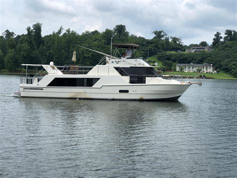 Slip Available 1985 Harbor Master 470, twin 270 hp Crusader, GM 350 cid, 5.7L, raw water cooling, V-drive, 1750 approximate hours. Kohler 7.5 kw gene... View Details. 