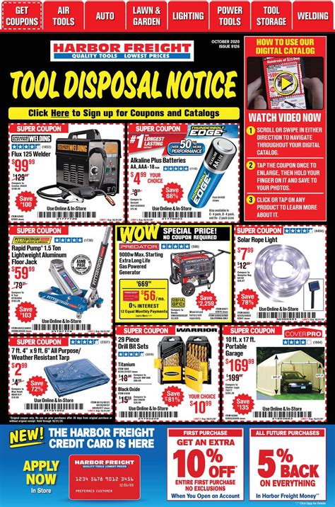 Harbour freight tools catalog. Don't get scammed by emails or websites pretending to be Harbor Freight. Learn More For any difficulty using this site with a screen reader or because of a disability, please contact us at 1-800-444-3353 or cs@harborfreight.com . 
