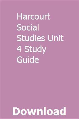 Harcourt social studies unit 4 study guide. - Manual for a 140 international harvester farmall.