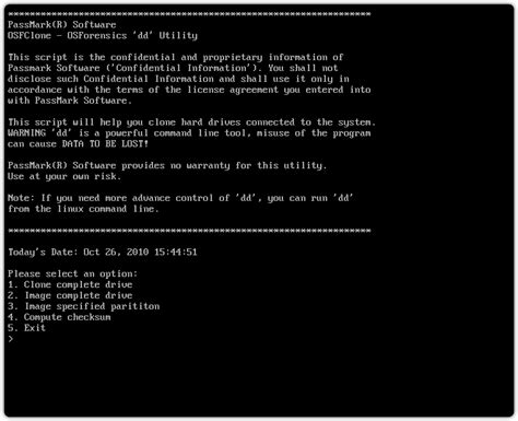 Hard disk forensics tools.  OSFClone creates a forensic image of a disk, pre...