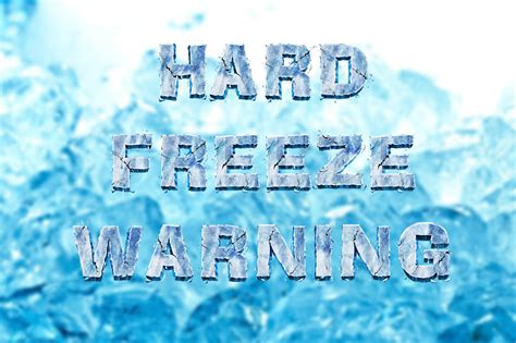 Hard freeze warning. Frost becomes more widespread when the temperature falls below 32°F with some freeze possible. A Freeze Watch may be issued a few days ahead of time if the potential exists for temperatures to fall into these thresholds. Hard Freeze Warning/Watch. A Hard Freeze Warning is issued when temperatures are expected to be 28°F or less. 
