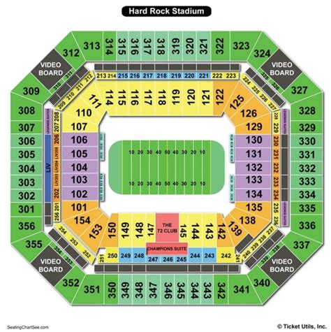 Hard rock stadium interactive seating chart. The most common seating layout at Hard Rock Stadium for concerts is an end-stage setup with the stage located near sections Section 101, Section 102 and Section 103. For many concerts there are also slight variations to the layout, which may include General Admission seats, fan pits and B-stages. On the Field: Sections Field A1, Field A2, Field ... 