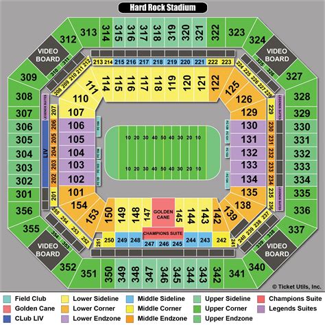San Francisco 49ers at Miami Dolphins. Hard Rock Stadium - Miami, FL. Sunday, December 22 at 4:25 PM. Tickets. 9Jan. 17Mar. 19Mar. Miami FL Football Seating Chart Seating Chart at Hard Rock Stadium. View the interactive seat map with row numbers, seat views, tickets and more.