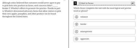 Hard words in context questions sat.  These question types require students ...