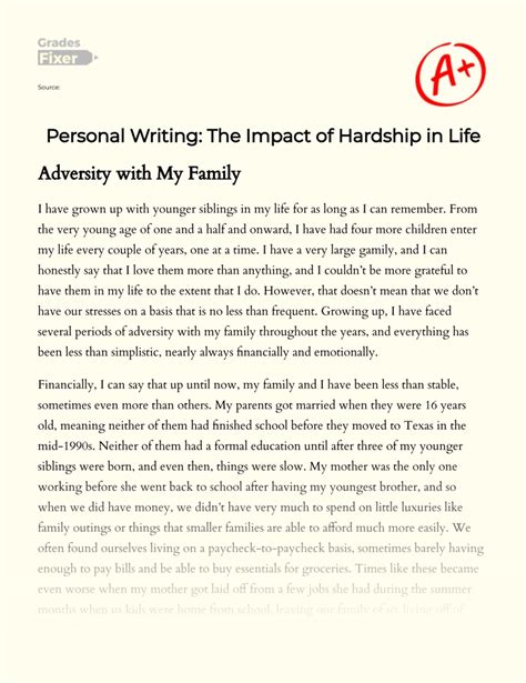 Hardships in Life Essay - 861 Words