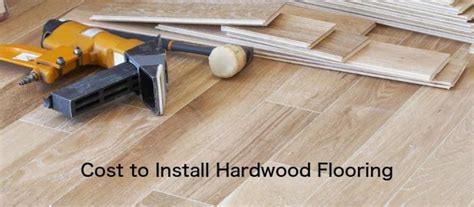 Hardwood flooring installation cost. The cost to install hardwood flooring is about $4,800 on average, ranging from about $1,000 to $12,000. Nationally, the average cost to install hardwood floors ranges from $6 to $12 per square foot for labor and materials. High-end woods and large spaces may cost $13 to $25 per square foot. Additional cost factors include: Square … 