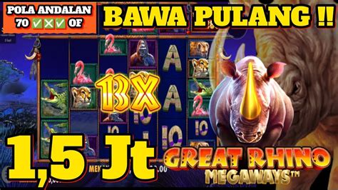 Hari ini 2 mei 2018. Pola maxwin great rhino megaways.