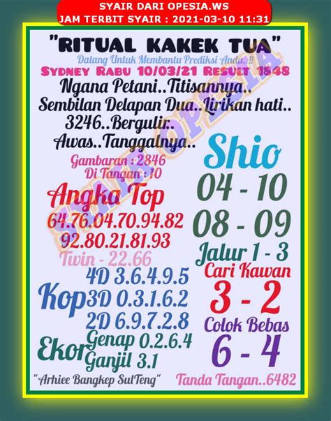 Hari ini depo 10 ribu. Syair.